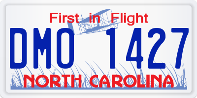 NC license plate DMO1427