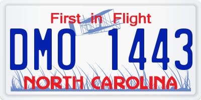 NC license plate DMO1443