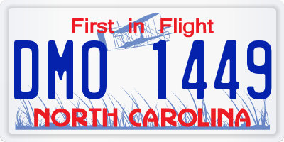 NC license plate DMO1449
