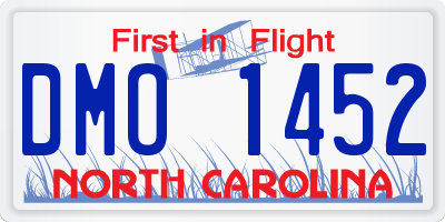 NC license plate DMO1452