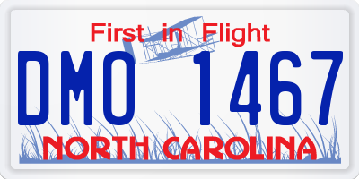 NC license plate DMO1467