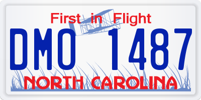 NC license plate DMO1487