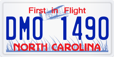 NC license plate DMO1490