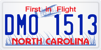 NC license plate DMO1513