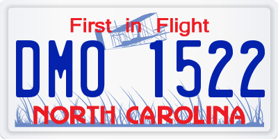NC license plate DMO1522