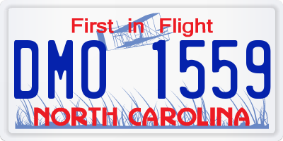NC license plate DMO1559