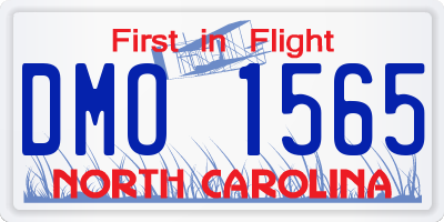 NC license plate DMO1565