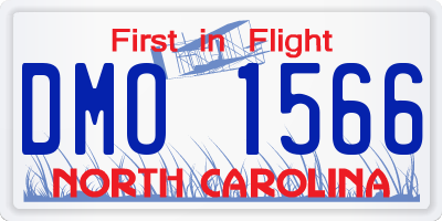 NC license plate DMO1566