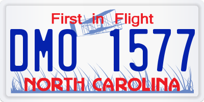 NC license plate DMO1577
