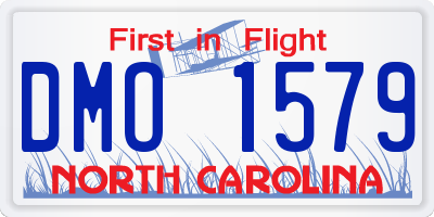 NC license plate DMO1579