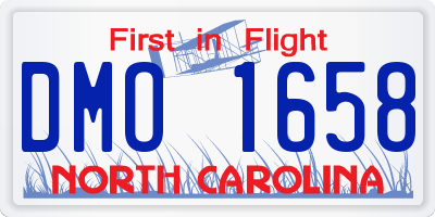 NC license plate DMO1658