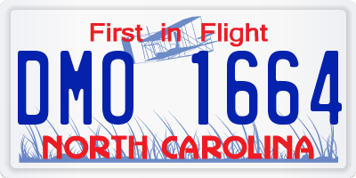 NC license plate DMO1664