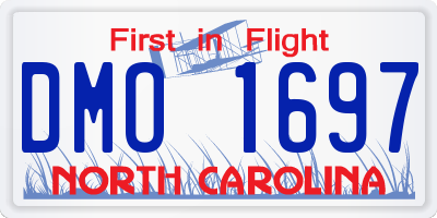 NC license plate DMO1697