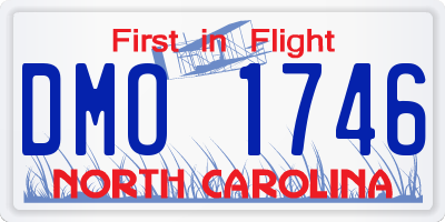 NC license plate DMO1746