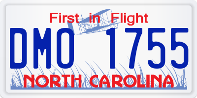 NC license plate DMO1755