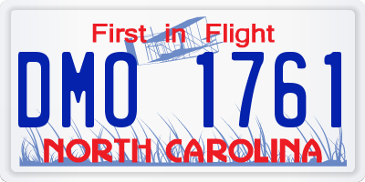 NC license plate DMO1761