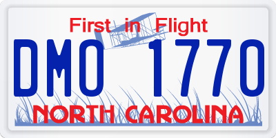 NC license plate DMO1770