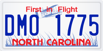 NC license plate DMO1775
