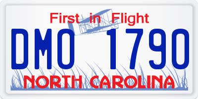 NC license plate DMO1790