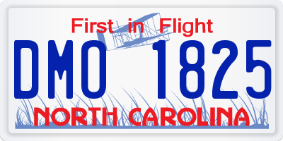 NC license plate DMO1825
