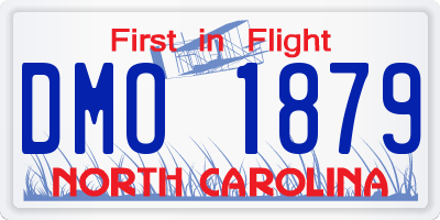 NC license plate DMO1879
