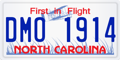 NC license plate DMO1914
