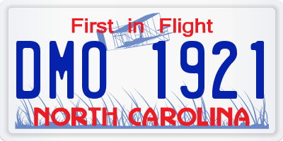 NC license plate DMO1921