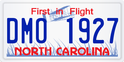 NC license plate DMO1927