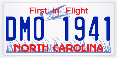 NC license plate DMO1941