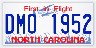 NC license plate DMO1952