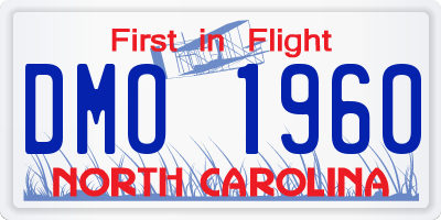 NC license plate DMO1960