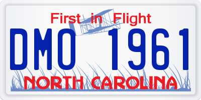 NC license plate DMO1961
