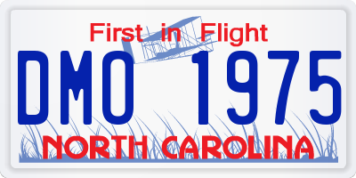 NC license plate DMO1975