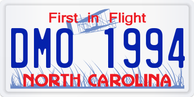 NC license plate DMO1994