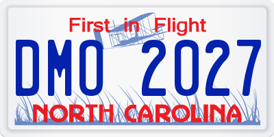 NC license plate DMO2027