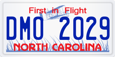 NC license plate DMO2029