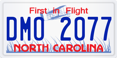 NC license plate DMO2077