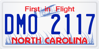 NC license plate DMO2117