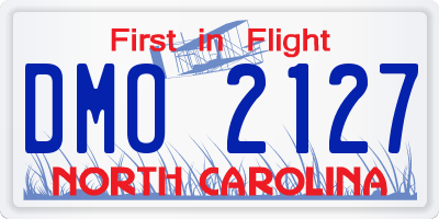 NC license plate DMO2127