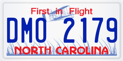 NC license plate DMO2179
