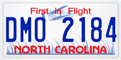 NC license plate DMO2184