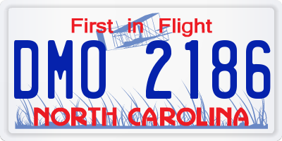 NC license plate DMO2186