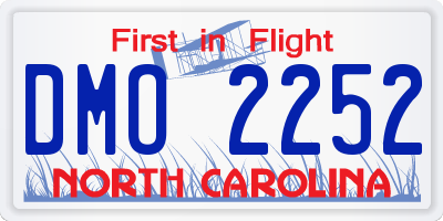 NC license plate DMO2252