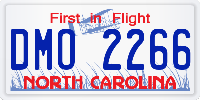 NC license plate DMO2266