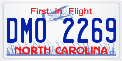 NC license plate DMO2269