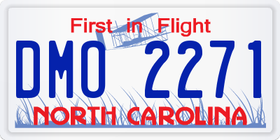 NC license plate DMO2271