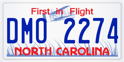 NC license plate DMO2274