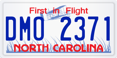 NC license plate DMO2371