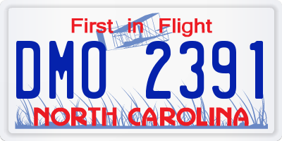 NC license plate DMO2391