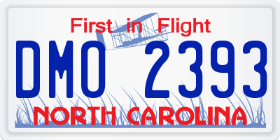 NC license plate DMO2393